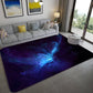 Mystical Galaxy 3D Graphic Rug Blue-Black Polypropylene Rug Anti-Slip Backing Washable Stain Resistant Carpet for Sitting Room Clearhalo 'Area Rug' 'Rug' 2183643