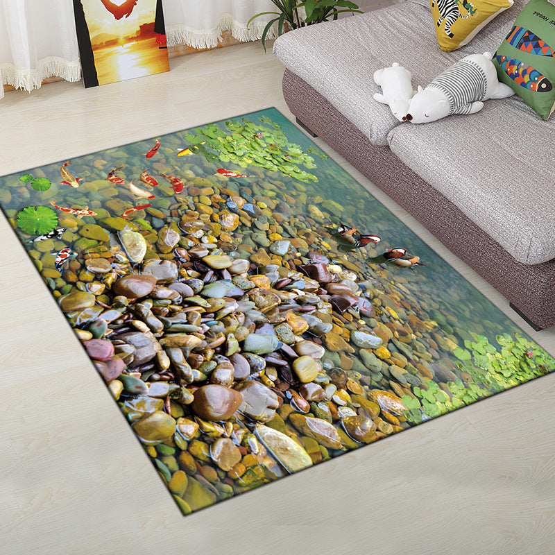 Multi-Color Modern Rug Polyester Digital Graphic Area Carpet Anti-Slip Backing Pet Friendly Washable Rug for Guest Room Clearhalo 'Area Rug' 'Rug' 2183660