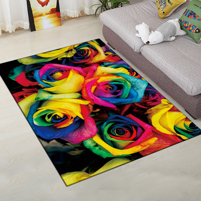 Multi-Color Modern Rug Polyester Digital Graphic Area Carpet Anti-Slip Backing Pet Friendly Washable Rug for Guest Room Clearhalo 'Area Rug' 'Rug' 2183661