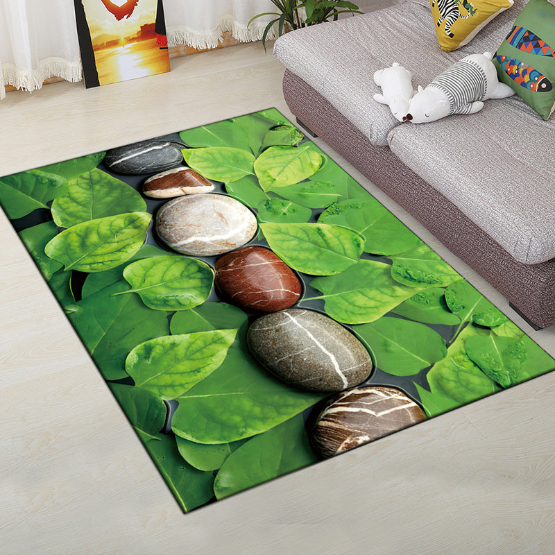 Multi-Color Modern Rug Polyester Digital Graphic Area Carpet Anti-Slip Backing Pet Friendly Washable Rug for Guest Room Green Clearhalo 'Area Rug' 'Rug' 2183663