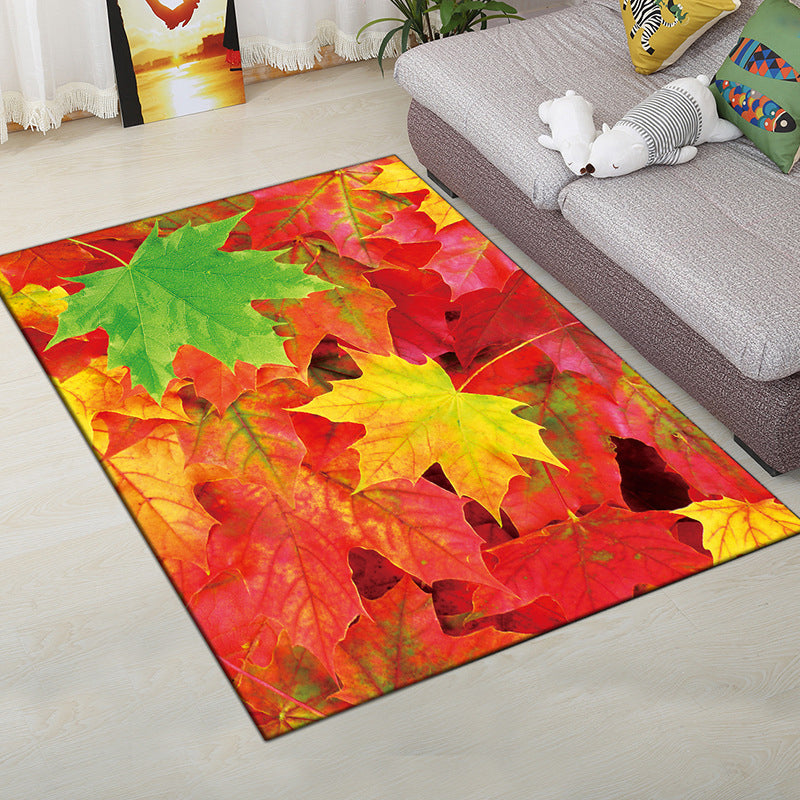 Multi-Color Modern Rug Polyester Digital Graphic Area Carpet Anti-Slip Backing Pet Friendly Washable Rug for Guest Room Red-Yellow Clearhalo 'Area Rug' 'Rug' 2183664