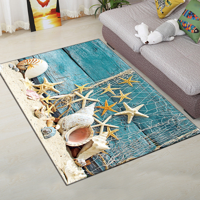 Multi-Color Modern Rug Polyester Digital Graphic Area Carpet Anti-Slip Backing Pet Friendly Washable Rug for Guest Room Light Blue Clearhalo 'Area Rug' 'Rug' 2183665