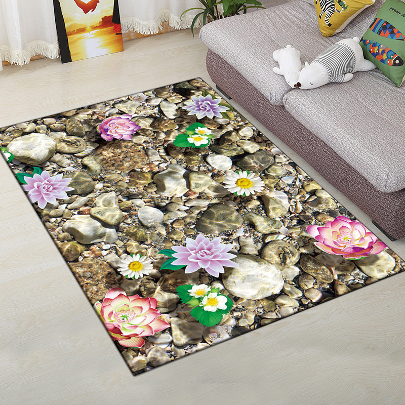 Multi-Color Modern Rug Polyester Digital Graphic Area Carpet Anti-Slip Backing Pet Friendly Washable Rug for Guest Room Clearhalo 'Area Rug' 'Rug' 2183666