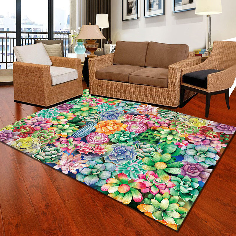 Multi-Color Modern Rug Polyester Digital Graphic Area Carpet Anti-Slip Backing Pet Friendly Washable Rug for Guest Room Light Green Clearhalo 'Area Rug' 'Rug' 2183668