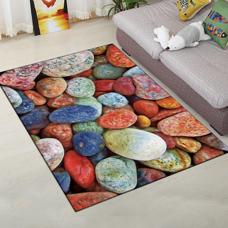 Multi-Color Modern Rug Polyester Digital Graphic Area Carpet Anti-Slip Backing Pet Friendly Washable Rug for Guest Room Yellow-Red Clearhalo 'Area Rug' 'Rug' 2183672