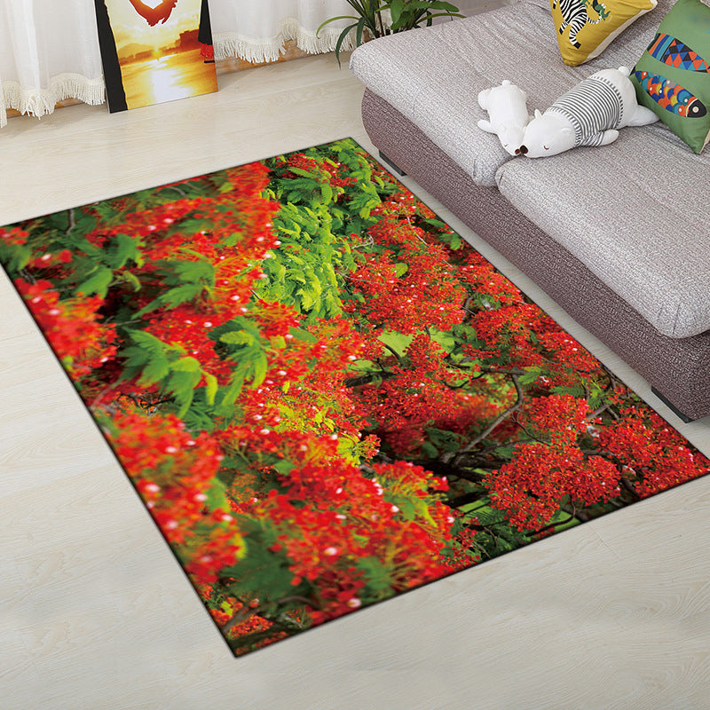 Multi-Color Modern Rug Polyester Digital Graphic Area Carpet Anti-Slip Backing Pet Friendly Washable Rug for Guest Room Orange-Red Clearhalo 'Area Rug' 'Rug' 2183674