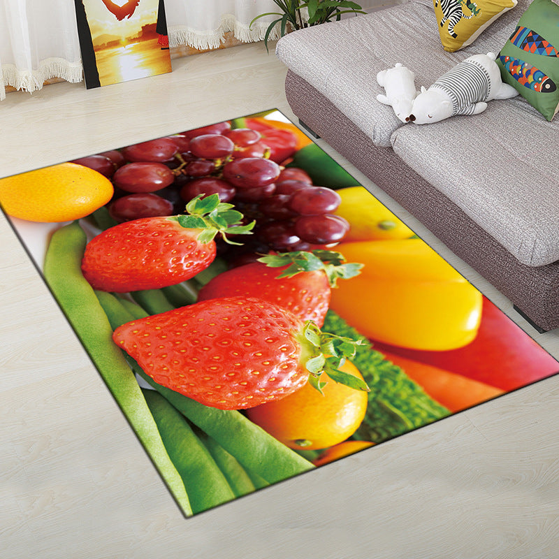 Multi-Color Modern Rug Polyester Digital Graphic Area Carpet Anti-Slip Backing Pet Friendly Washable Rug for Guest Room Orange Clearhalo 'Area Rug' 'Rug' 2183679