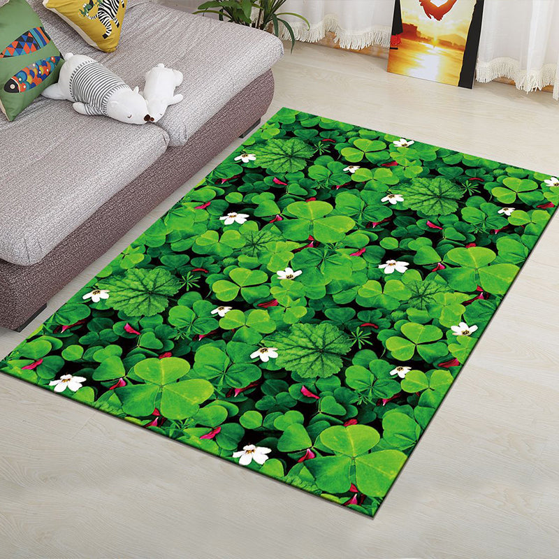 Multi-Color Modern Rug Polyester Digital Graphic Area Carpet Anti-Slip Backing Pet Friendly Washable Rug for Guest Room Olive Green Clearhalo 'Area Rug' 'Rug' 2183688