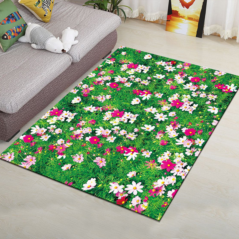 Multi-Color Modern Rug Polyester Digital Graphic Area Carpet Anti-Slip Backing Pet Friendly Washable Rug for Guest Room Turquoise Clearhalo 'Area Rug' 'Rug' 2183696