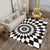 Mesmerizing Multicolor Novelty Rug Synthetics Twisting Checker 3D Illusion Rug Machine Washable Pet Friendly Anti-Slip Rug for Room Black-White Clearhalo 'Area Rug' 'Rug' 2183823