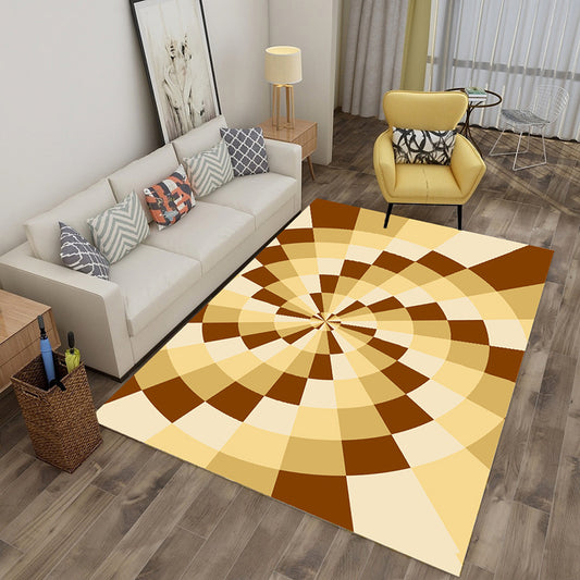 Mesmerizing Multicolor Novelty Rug Synthetics Twisting Checker 3D Illusion Rug Machine Washable Pet Friendly Anti-Slip Rug for Room Clearhalo 'Area Rug' 'Rug' 2183830