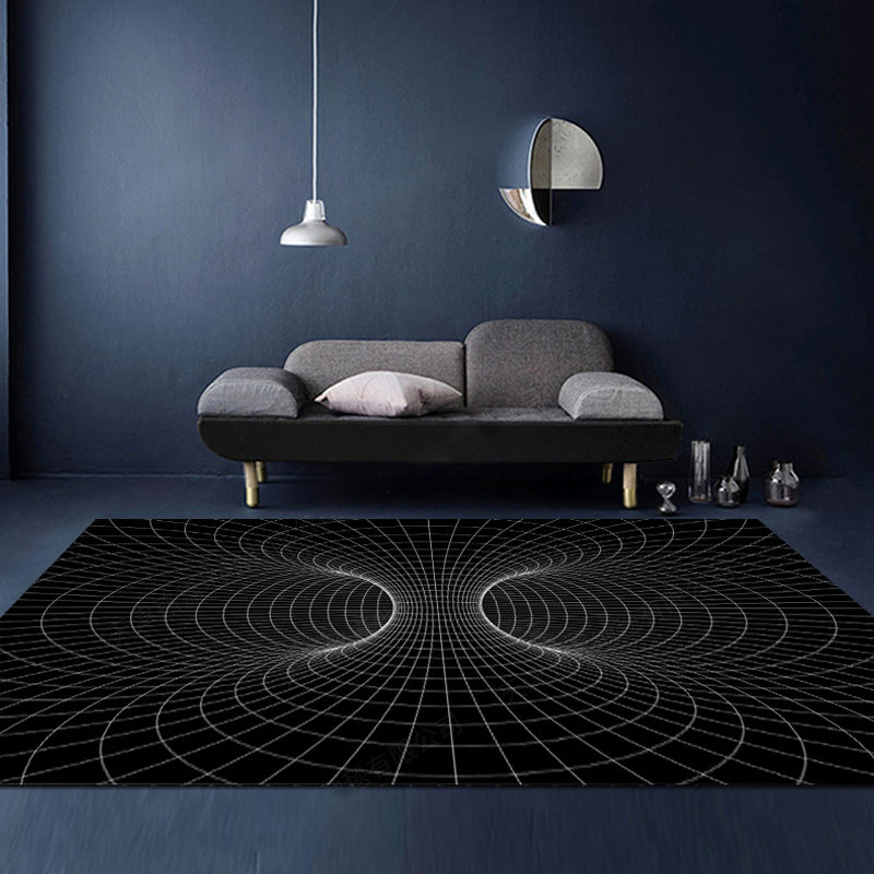 Area Rugs Visual Unusual Visual Deception Rug Black and White Modern Area Rug ...