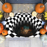 Modern Brain Deception 3D Rug Black Synthetics Area Carpet Machine Washable Stain Resistant Non-Slip Rug for Living Room Clearhalo 'Area Rug' 'Rug' 2183854