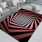 Modern Brain Deception 3D Rug Black Synthetics Area Carpet Machine Washable Stain Resistant Non-Slip Rug for Living Room Black Design 11 Clearhalo 'Area Rug' 'Rug' 2183864