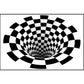 Interesting Novelty Rug Black-White 3D Illusion Checkered Trap Rug Stain Resistant Pet Friendly Non-Slip Backing Rug for Bedroom Clearhalo 'Area Rug' 'Rug' 2183873