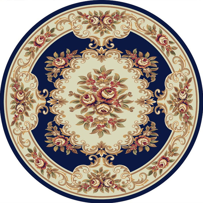 Victorian Bedroom Rug Multicolor Peony Area Rug Polyester Stain Resistant Washable Anti-Slip Rug Clearhalo 'Area Rug' 'Rugs' 'Shabby Chic' Rug' 2183943