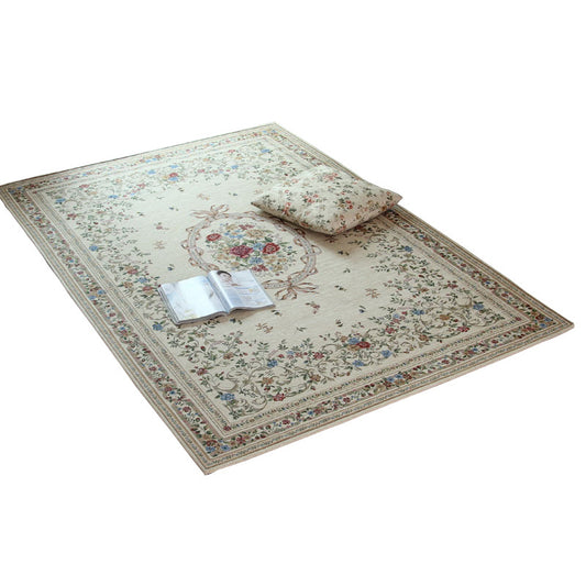 Shabby Chic Rustic Area Rug Multi-Colored Floral Print Carpet Machine Washable Pet Friendly Anti-Slip Rug for Home Clearhalo 'Area Rug' 'Rugs' 'Shabby Chic' Rug' 2183961