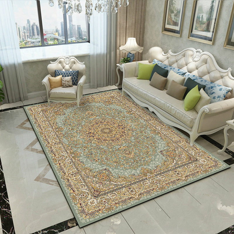 Splendor Traditional Rug Multi-Color Floral Carpet Non-Slip Washable Stain Resistant Rug for Living Room Green Clearhalo 'Area Rug' 'Rugs' 'Shabby Chic' Rug' 2183995