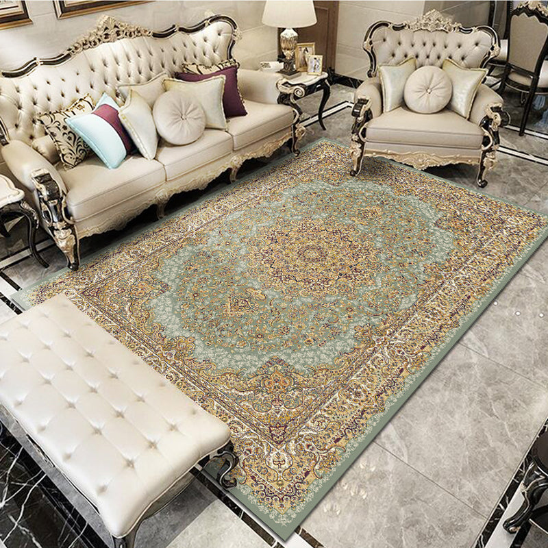 Glam Floral Swirls Rug Multicolor Victorian Rug Synthetics Pet Friendly Non-Slip Stain Resistant Rug for Home Blue Clearhalo 'Area Rug' 'Rugs' 'Shabby Chic' Rug' 2184040