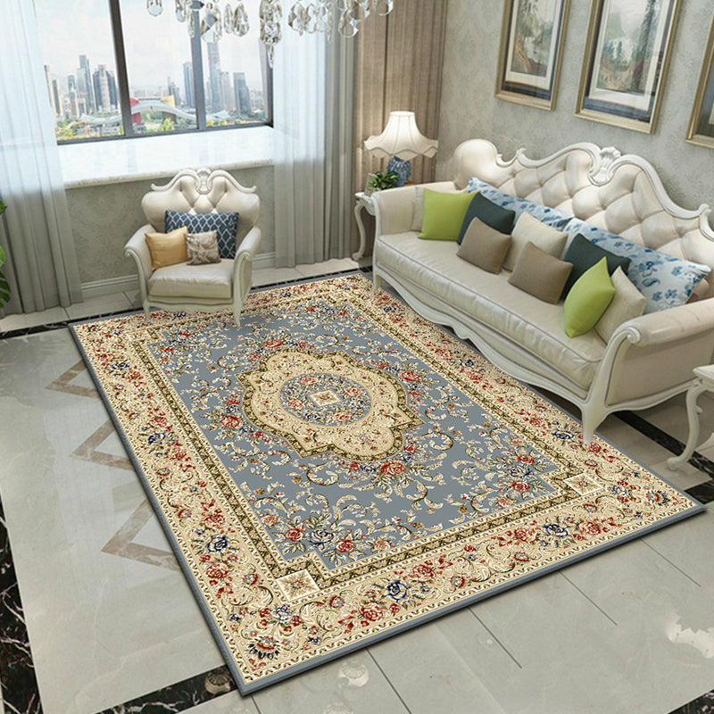 Glam Floral Swirls Rug Multicolor Victorian Rug Synthetics Pet Friendly Non-Slip Stain Resistant Rug for Home Clearhalo 'Area Rug' 'Rugs' 'Shabby Chic' Rug' 2184052