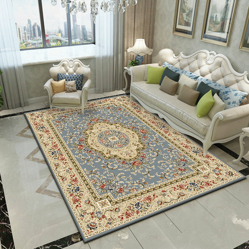 Glam Floral Swirls Rug Multicolor Victorian Rug Synthetics Pet Friendly Non-Slip Stain Resistant Rug for Home Clearhalo 'Area Rug' 'Rugs' 'Shabby Chic' Rug' 2184052