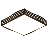 Black High Penetrated Acrylic LED Flushmount Light Wavy-Square/Rectangle Living Room Ceiling Mounted Fixture in White Light Clearhalo 'Ceiling Lights' 'Close To Ceiling Lights' 'Close to ceiling' 'Flush mount' Lighting' 218412