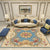 Elegant Multi-Color Floral Rug Polyester Traditional Rug Non-Slip Backing Pet Friendly Washable Rug for Home Decoration Light Blue Clearhalo 'Area Rug' 'Rugs' 'Shabby Chic' Rug' 2184134