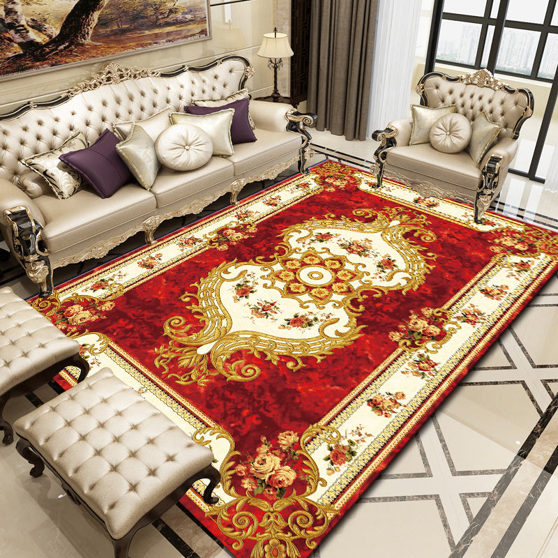 Empire Floral Area Rug Multicolor Victorian Carpet Synthetics Stain ...
