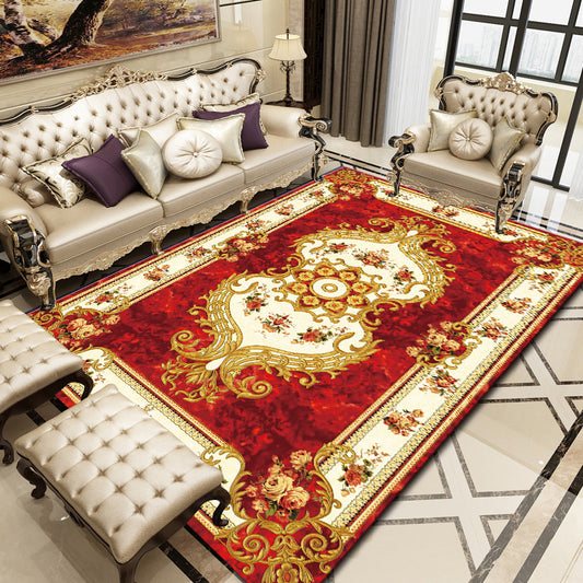Empire Floral Area Rug Multicolor Victorian Carpet Synthetics Stain Resistant Anti-Slip Backing Pet Friendly Rug for Lounge Red Clearhalo 'Area Rug' 'Rugs' 'Shabby Chic' Rug' 2184168