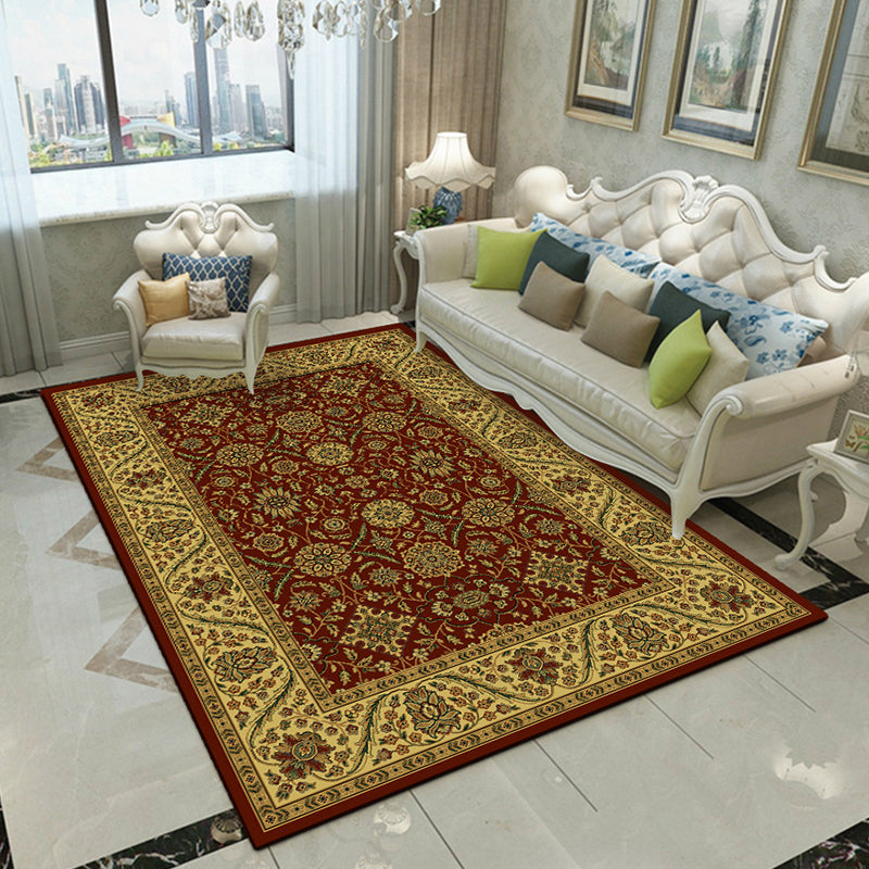 Fancy Victoria Rug Multi Colored Floral Rug Anti-Slip Washable Pet Friendly Rug for Living Room Rose Red Clearhalo 'Area Rug' 'Rugs' 'Shabby Chic' Rug' 2184233
