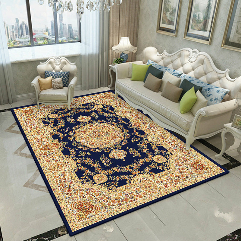 Fancy Victoria Rug Multi Colored Floral Rug Anti-Slip Washable Pet Friendly Rug for Living Room Blue-Red Clearhalo 'Area Rug' 'Rugs' 'Shabby Chic' Rug' 2184244