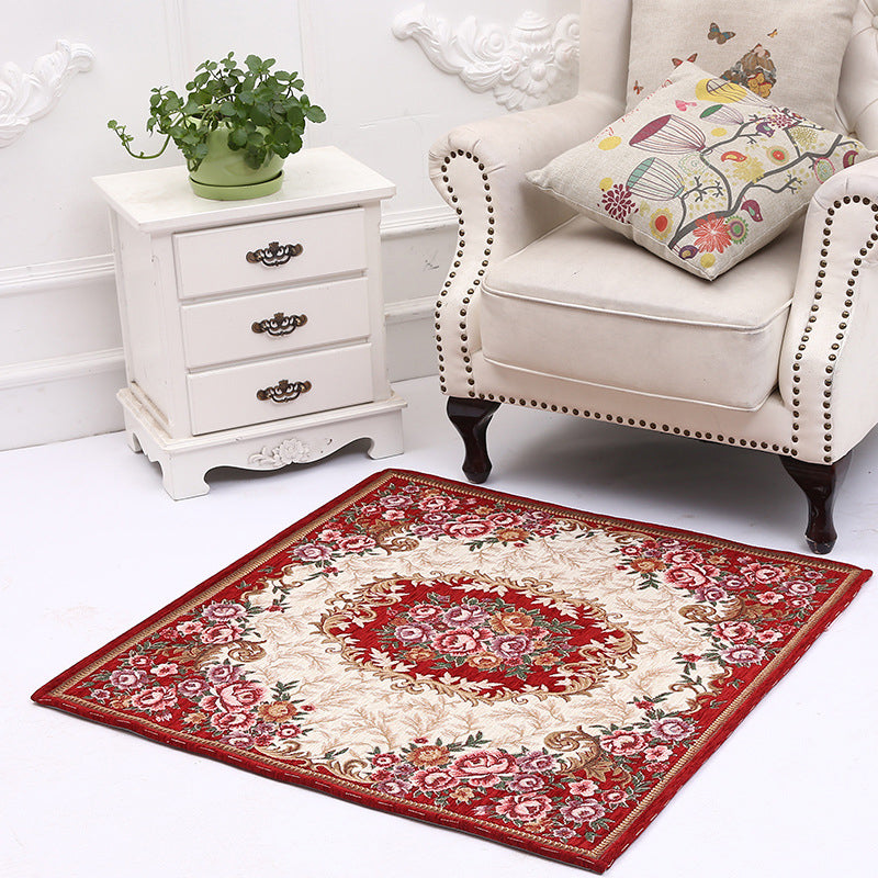 Victorian Style Foyer Rug Multi-Color Flower Print Rug Polypropylene Pet Friendly Anti-Slip Backing Washable Rug Clearhalo 'Area Rug' 'Rugs' 'Shabby Chic' Rug' 2184256