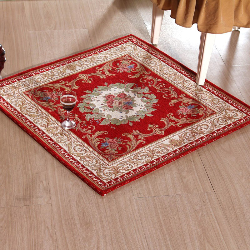 Victorian Style Foyer Rug Multi-Color Flower Print Rug Polypropylene Pet Friendly Anti-Slip Backing Washable Rug Red Clearhalo 'Area Rug' 'Rugs' 'Shabby Chic' Rug' 2184268