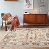 Distressed Moroccan Area Rug Multicolor Patterned Rug Anti-Slip Machine Washable Stain Resistant Rug for Home Beige Clearhalo 'Area Rug' 'Rugs' 'Shabby Chic' Rug' 2184351