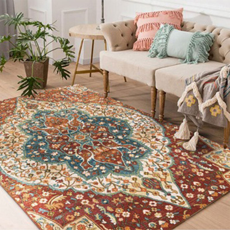 Distressed Moroccan Area Rug Multicolor Patterned Rug Anti-Slip Machine Washable Stain Resistant Rug for Home Clearhalo 'Area Rug' 'Rugs' 'Shabby Chic' Rug' 2184354