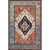 Moroccan Living Room Rug Multi-Colored Printed Carpet Cotton Anti-Slip Machine Washable Pet Friendly Rug Blue-Red Clearhalo 'Area Rug' 'Rugs' 'Shabby Chic' Rug' 2184372