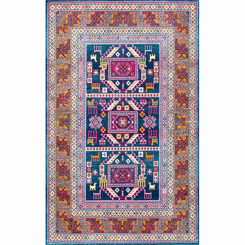Moroccan Living Room Rug Multi-Colored Printed Carpet Cotton Anti-Slip Machine Washable Pet Friendly Rug Clearhalo 'Area Rug' 'Rugs' 'Shabby Chic' Rug' 2184373
