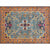 Moroccan Living Room Rug Multi-Colored Printed Carpet Cotton Anti-Slip Machine Washable Pet Friendly Rug Blue-Orange Clearhalo 'Area Rug' 'Rugs' 'Shabby Chic' Rug' 2184385