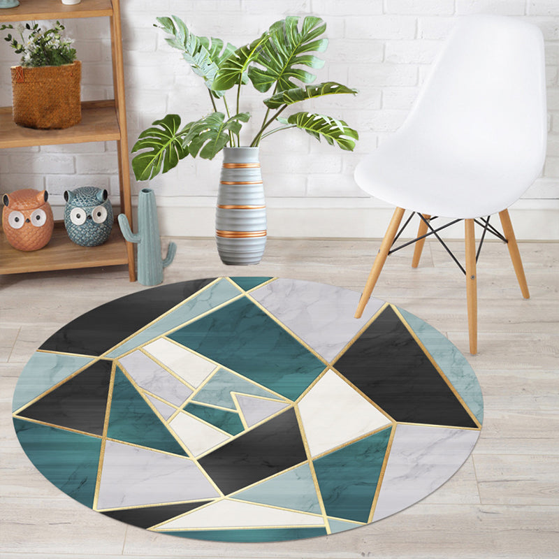 Multicolor Lounge Rug Mid-Century Abstract Pattern Carpet Synthetics Pet Friendly Washable Non-Slip Backing Rug Olive Green Clearhalo 'Area Rug' 'Modern' 'Rugs' Rug' 2184420