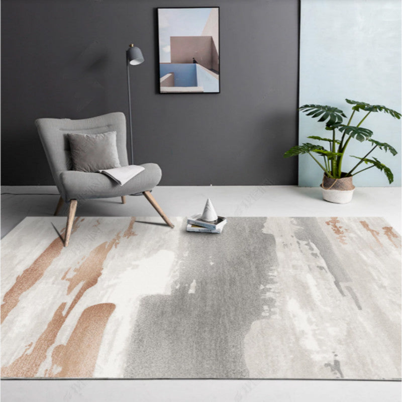 Simplicity Modern Rug Multicolor Abstract Area Carpet Stain Resistant Non-Slip Washable Rug for Great Room Gray-Khaki Clearhalo 'Area Rug' 'Modern' 'Rugs' Rug' 2184510