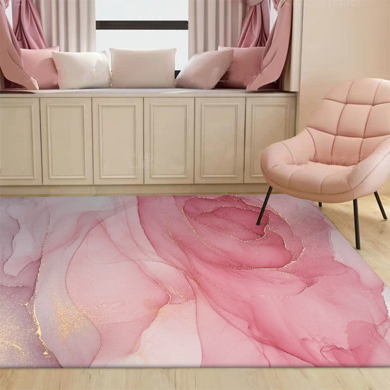 Fancy Watercolor Abstract Rug Multi-Color Modern Carpet Polyester Stain Resistant Anti-Slip Backing Washable Rug for Bedroom Clearhalo 'Area Rug' 'Modern' 'Rugs' Rug' 2184522