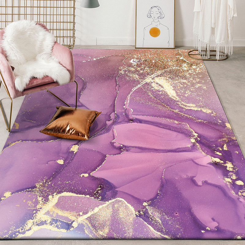 Fancy Watercolor Abstract Rug Multi-Color Modern Carpet Polyester Stain Resistant Anti-Slip Backing Washable Rug for Bedroom Clearhalo 'Area Rug' 'Modern' 'Rugs' Rug' 2184523