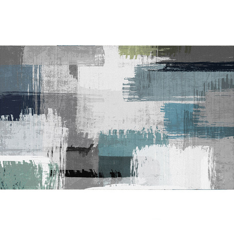 Artistic Nordic Style Rug Multi-Color Abstract Watercolor Print Rug Pet Friendly Stain Resistant Non-Slip Rug for Home Decor Aqua Clearhalo 'Area Rug' 'Modern' 'Rugs' Rug' 2184570