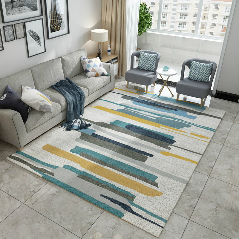 Nordic Color Block Patterned Rug Multi-Color Polyester Carpet Stain Resistant Non-Slip Backing Pet Friendly Rug for Family Room Clearhalo 'Area Rug' 'Modern' 'Rugs' Rug' 2184583