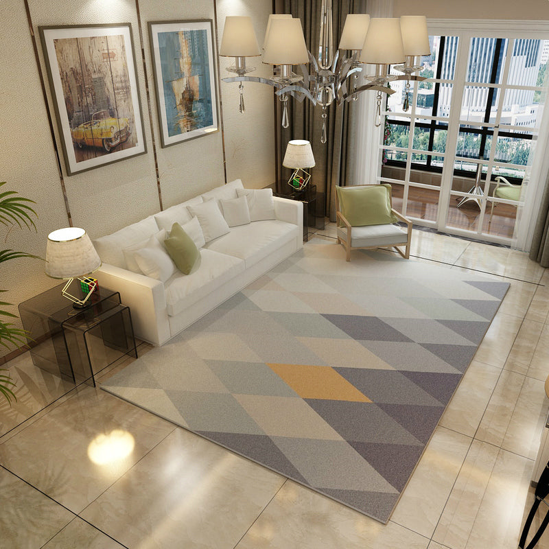 Nordic Color Block Patterned Rug Multi-Color Polyester Carpet Stain Resistant Non-Slip Backing Pet Friendly Rug for Family Room Brown Clearhalo 'Area Rug' 'Modern' 'Rugs' Rug' 2184588