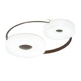 Minimal Donut Flush Mount Ceiling Light 16"/19.5" Dia Coffee LED Bedroom Ceiling Mounted Fixture with Acrylic Lampshade, White Light Clearhalo 'Ceiling Lights' 'Close To Ceiling Lights' 'Close to ceiling' 'Flush mount' Lighting' 218460