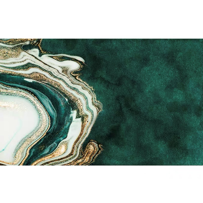 Retro Agate Slice Print Rug Multicolor Mid-Century Rug Synthetics Anti-Slip Backing Stain Resistant Washable Rug for Home Decoration Peacock Green Clearhalo 'Area Rug' 'Rug' 2184610