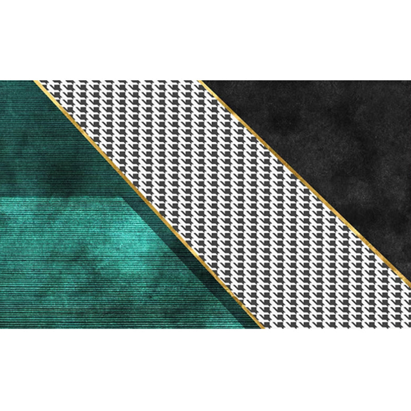 Retro Agate Slice Print Rug Multicolor Mid-Century Rug Synthetics Anti-Slip Backing Stain Resistant Washable Rug for Home Decoration Black-White Clearhalo 'Area Rug' 'Rug' 2184616