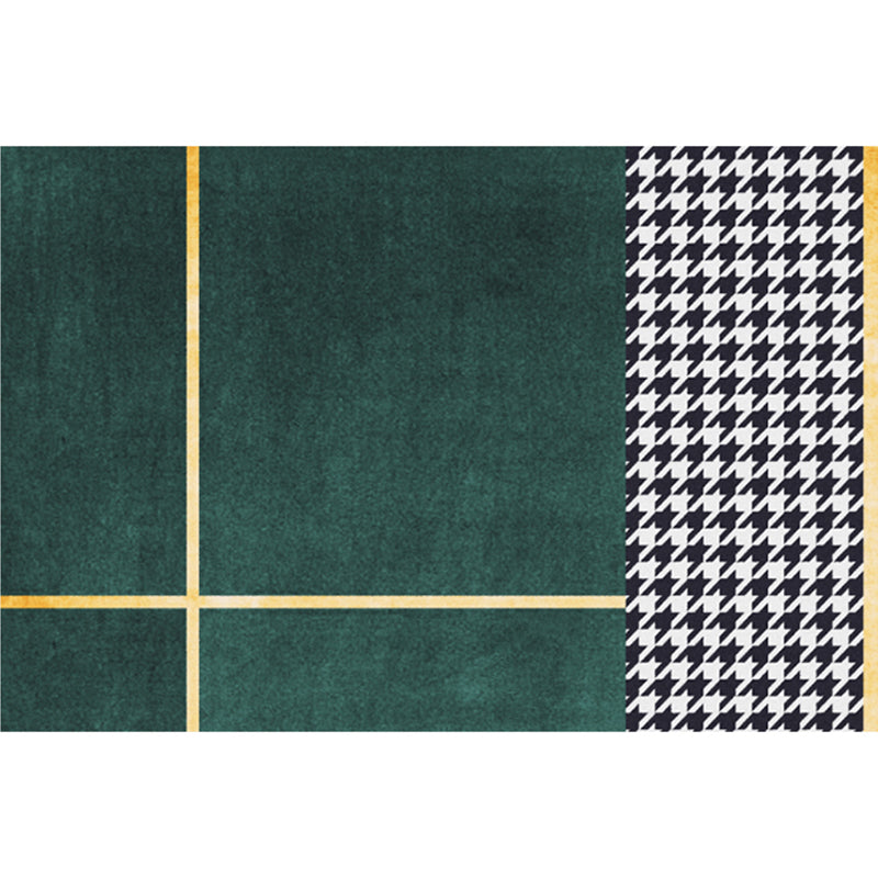 Vintage Multi Color Postmodern Rug Polypropylene Abstract Printed Carpet Anti-Slip Pet Friendly Stain Resistant Rug for Great Room Blackish Green Clearhalo 'Area Rug' 'Modern' 'Rugs' Rug' 2184625