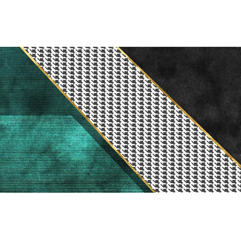 Vintage Multi Color Postmodern Rug Polypropylene Abstract Printed Carpet Anti-Slip Pet Friendly Stain Resistant Rug for Great Room Black-White Clearhalo 'Area Rug' 'Modern' 'Rugs' Rug' 2184629